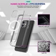 thumbnail image 4 of Funda Magsafe para iPhone Xs Max, anillo magnético simple, todo incluido, cristal acrílico transparente, PC + TPU, a prueba de golpes (transparente), 4 of 5