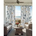 thumbnail image 3 of Blue Yellow Spring Floral Blackout Curtains for Bedroom 45 Inch Length 2 Panels Set, Watercolor Botanical Flowers Thermal Insulated Energy Saving Window Treatment Curtains Blackout Drapes 52"x45", 3 of 8