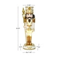 thumbnail image 3 of 3Ft Tall White and Gold Nutcracker Soldier Decoration with Scepter and Lights, 3 of 12