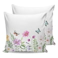 thumbnail image 7 of Outdoor Throw Pillow Cover Spring Blossom Flowers and Butterfly Waterproof Cushion Covers 2 Pack Botanical Plants on White Pillow Cases Home Decoration for Patio Garden Couch Sofa, 7 of 7