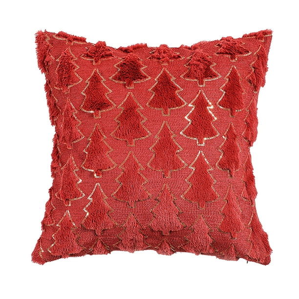 Yhmxh Fundas de almohada decorativas suaves de Navidad para sofá, cama, decoración del hogar, funda de cojín familiar de 15.75 x 15.75 pulgadas.