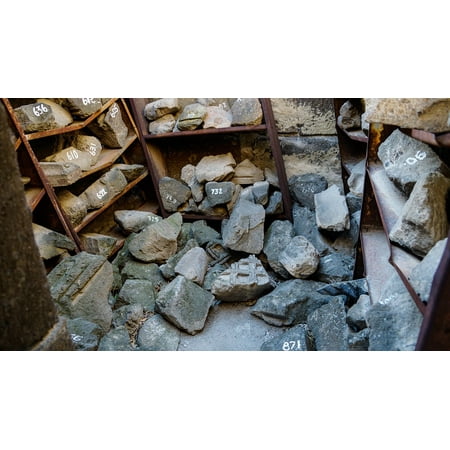Reconstructed Stone - Canvas Print UNESCO Stones Ruin Archeology Reconstruction Stretched Canvas 10 x 14