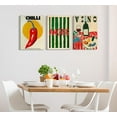 thumbnail image 2 of Vintage kitchen Canvas Wall Art Abstract Dinner Table Food Wall Decor Colorful Food Lover Maybe Too Hot for Your Taste Poster Print Artwork for Dining Hotel Kitchen（Only canvas）, 2 of 5