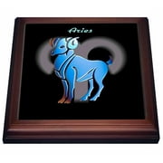 3dRose Aries Zodiac Sign, Trivet with Ceramic Tile, 8 by 8-inch