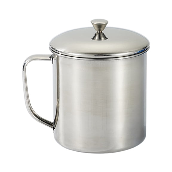 Yhmxh Stainless Steel Milk Cup Rustproof Tea Cup with Lid Milk Cups Travel Beverage Mug Stainless Steel Cup Coffee Cup Water Mug Drinking Cup for Home Camping