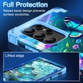 thumbnail image 3 of Casetego for Samsung Galaxy S24 Ultra 5G Case Shockproof Three-Layer Heavy Duty Hybrid Sturdy High Impact Protective Cover Girls Women Case,Blue Butterfly, 3 of 7