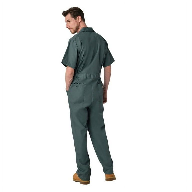 Dickies Coveralls 半袖 カバーオール ビッグサイズ【3XL】② Dickies Men's Poplin Short Sleeve Coverall, Lincoln Green, 3XL