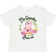 thumbnail image 3 of Inktastic Baby Flamingo My Grandma Loves Me with Flower Wreath Boys or Girls Toddler T-Shirt, 3 of 5