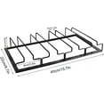 thumbnail image 2 of Organizador de almacenamiento de copas de vino para barra de cocina, estante para copas debajo del gabinete de fácil instalación, colgador de copas de vino de metal negro que ahorra espacio, soporte, 2 of 5