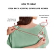 thumbnail image 3 of Pinspark Hospital Gowns for Women Labor Delivery Shoulder Surgery Dress Adaptive Clothing Night Robes for Elderly Plus Size, 3 of 6