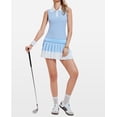 thumbnail image 5 of Top-kevin Tennis Skirt Set for Women Color Block V Neck Golf Pickleball Outfits Pleated Athletic Two Piece Skirts Sets, 5 of 8