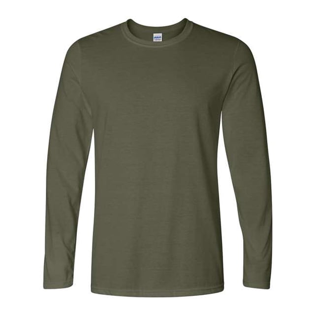Gildan Hombres 4.5 oz. Camiseta de manga larga SoftStyle G644 -VERDE MILITAR M Gildan 64400