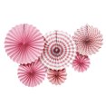 thumbnail image 1 of 6 Pcs/set Paper Folding Fan Party Home Party folding flower Decoration Single Layer DIY Foldable Flower Fan, 1 of 7