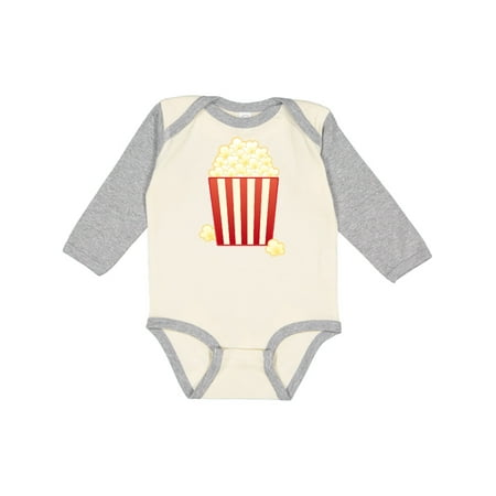 

Inktastic Popcorn Movie Treat Boys or Girls Long Sleeve Baby Bodysuit