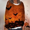 thumbnail image 3 of Womens Sweatshirts Jumper Crewneck Casual Pullover Tops Halloween Print Long-sleeved Sweatshirt Casual Blouse Pullover, 3 of 3