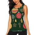 thumbnail image 1 of Balery Christmas Camiseta sin mangas estampada ligera para mujer, tops de entrenamiento sin mangas, camisetas de yoga transpirables de secado rápido.-Large, 1 of 7