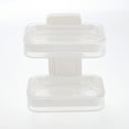 thumbnail image 3 of Unique Bargains 1 Pc Wall Mounted Soap Dish Double Layer Clear Soap Dish for Bathroom Kitchen 4.96"x3.39"x6.22" Clear, 3 of 6