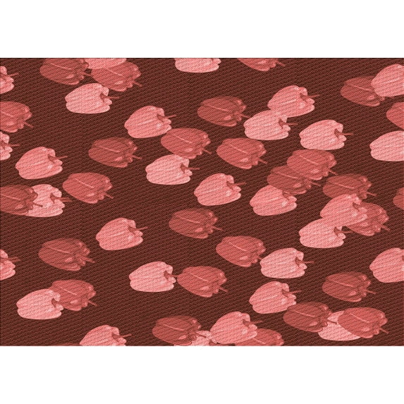 Ahgly Company Machine Washable Indoor Rectangle Transitional Orange Area Rugs, 2' x 3'