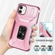 thumbnail image 4 of Funda para GANGXUN iPhone 11 - Soporte metálico, Función magnética, Rosa, 4 of 5