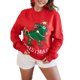 thumbnail image 2 of Suéteres de mujer de manga larga con estampado de dinosaurios y cuello redondo de Navidad para primavera y otoño, 2 of 5