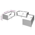 thumbnail image 3 of vidaXL 6 Piece Garden Lounge Set with Cushions Poly Rattan Dark Grey, 3 of 3