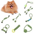 thumbnail image 3 of Flmtop Pet Dog Puppy Cotton Rope Knot Playing Ball Molar Bite Scratch Interactive Toy 4#, 3 of 9