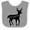 Heather and White, variant on Inktastic Pennsylvania Black Deer Silhouette Boys or Girls Baby Bib