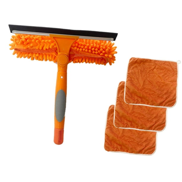 Herramienta limpiadora de ventanas. Fácil de usar. Práctica. Profesional. Multiusos. Estilo B Gris Naranja