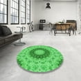thumbnail image 3 of Ahgly Company Indoor Rectangle Patterned Neon Green Area Rugs, 8' x 10', 3 of 6