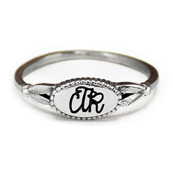 Ringmasters Vintage Oval Stainless Steel CTR Choose the Right Ring Size 10