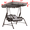 Grey, variant on The Perfect Part Waterproof Universal Outdoor Swing Canopy Replacement - Green