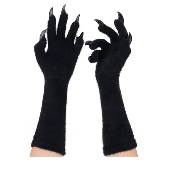 Full Finger Paws Gloves Long Warm Mittens for Themed Events Parties Costume Accessories