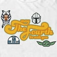 thumbnail image 2 of Men's Star Wars: The Mandalorian May the Fourth Be With You Character Icons Graphic Tee White 2X Large, 2 of 5