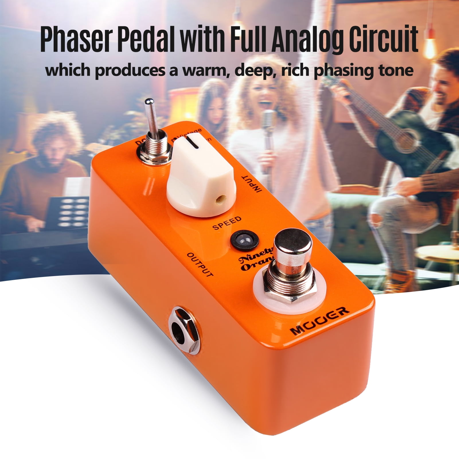 MOOER Mooer Ninety Orange Micro Mini Analog Phaser Electric Guitar Effect Pedal True Bypass