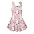 thumbnail image 5 of Tutolipy Rabbit Cherry Blossom Girls One Piece Swimsuit, Built-in Liner Bathing Suit for Kids, Comfortable Swim Dress for Girls Size 12-13 Years, 5 of 8