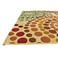 thumbnail image 5 of Collection Moderne Unique à Tisser Géométrique, Abstrait, Cercles, Tapis Coloré, Intérieur et Extérieur, 5 Pi 3 Po x 8 Pi, Beige/bleu, 5 of 5