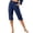 r-226BU142, variant on Ladies Casual Pants Solid Color Cropped For Everyday Wear With Button Nice For Summer Styling With Short Sleeves Easy Care Machine Or Hand Wash Cozy Vacation Slacks