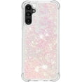 thumbnail image 3 of Slim Fit Phone Case for Samsung Galaxy A14, Glitter Liquid Quicksand Effect Silicone Soft TPU Case with Camera Lens and Screen Protection for Galaxy A14 5G/4G,LSWT Pink, 3 of 14