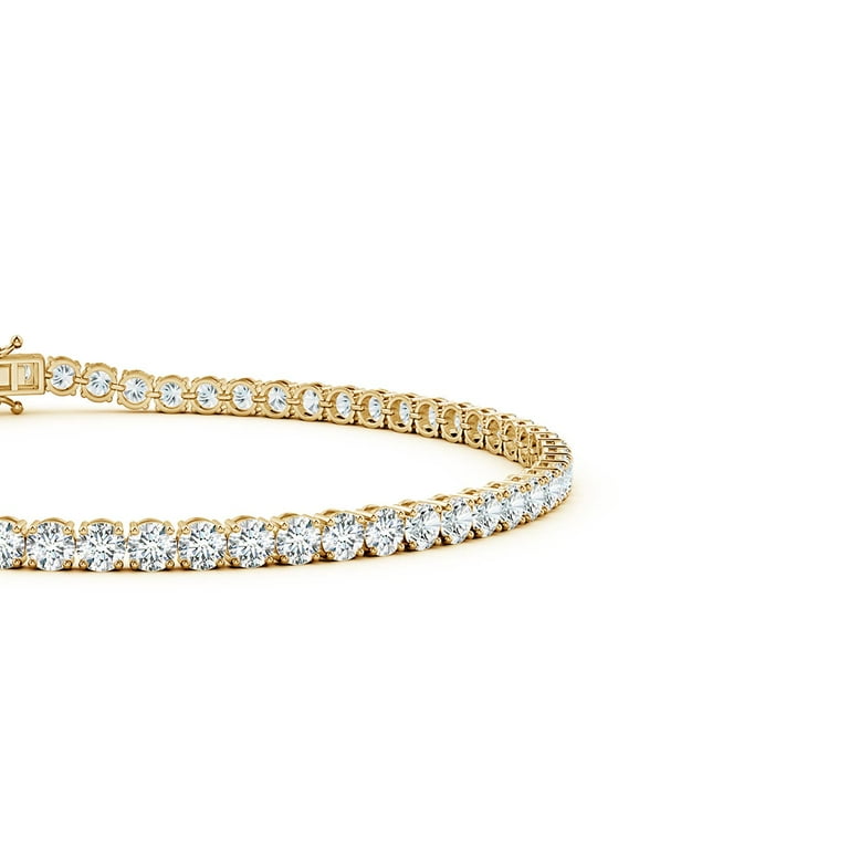 ANGARA Round Lab Grown Diamond Tennis Bracelet for Women in 14K Yellow Gold  (Size-2.4mm| Color-F-G| Clarity-VS) | April Birthstone, Anniversary,  Jewelry Gift for Women | Lab-Grown Diamond Bracelet - Walmart.com
