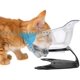 thumbnail image 5 of Cuenco doble para gatos, cuenco doble para alimentación, cuencos con plataforma para gatos, cuenco de comida para gatos con soporte, para gatos, cachorros, hámsteres, animales pequeños, 5 of 5