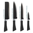 thumbnail image 2 of Set de Cuchillos de Acero Inoxidable 6 Piezas Negro, 2 of 6
