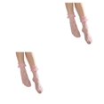 thumbnail image 2 of VONKY Comfortable Compression Socks For Women With Ruffle Cuff And Moisture-wicking Technology Soft And Comfortable Mesh Socks pink 2Set, 2 of 6