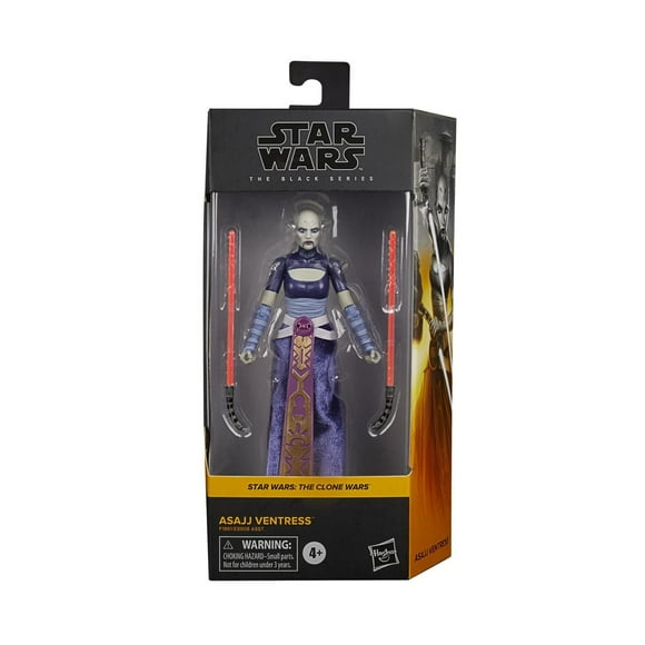 Star Wars The Black Series Asajj Ventress Toy 6-Inch Scale Star Wars: The Clone Wars Collectible Action Figure, Toys For Kids Ages 4 and Up