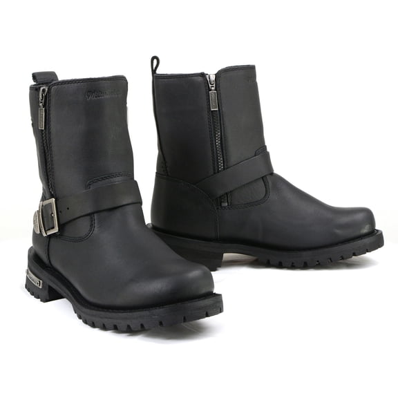 MMCC MB407 Men's Afterburner Black Leather Biker Boots - Riding Footwear 8