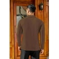 thumbnail image 5 of Ekouaer Mens High Neck Long Sleeve Base Layer Lightweight Thermal Knit Top, 5 of 9