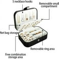 thumbnail image 4 of HLONK Jewelry Box  Small Portable Travel Case  2 Layers Organizer Display Storage Holder Box for Rings  Earrings  Necklaces  Bracelets (White), 4 of 7