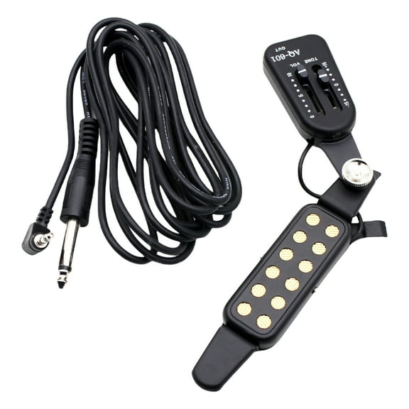 12 Hole Guitar Pickup With Volumes Tone Tuner Acoustic Guitar Sound Hole Pickup