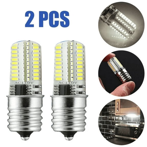 2pcs Dimmable E17 LED Bulb, EEEkit LED Microwave Oven Bulbs, LED Appliance Light Bulb, Intermediate Base Bulb, 4W (40W Halogen Bulb Equivalent) Microwave LED Bulbs, Daylight White 6000K