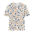 thumbnail image 2 of Otvok Going Out Tops for Women, Plus Size Tops for Women Oversized Casual Tops V Neck Short Sleeves Basic Tees, 2 of 6