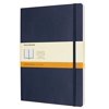 Moleskine Classic Notebook, Soft Cover, XL (7.5" x 9.5") Ruled/Lined, Sapphire Blue, 192 Pages